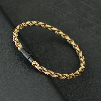 Nova muška kožna narukvica Dvostruka sigurnosna magnetna kopča Ručno izrađena pletena narukvica Narukvica Dodaci za slobodno vrijeme Pulsera Hombre Jewelry