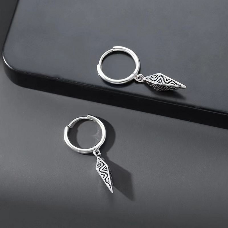 Korea mood vintage punk, geomeetrilised rombiga kõrvarõngad, meestele, teismelistele, punk, lahedad ebatavalised y2k kõrvarõngad, ehted