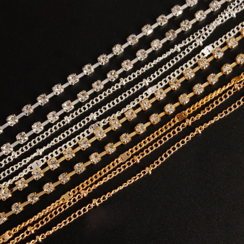 Mood Ocean Beach Foot Ehted Lihtne Level Metallic Rhinestone helmestega jalavõrud Naistele Kaks komplekti