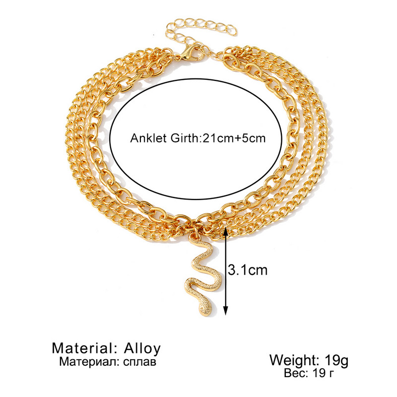 IFMIA Boho čūskas kulonu rokassprādzes potītes Sieviešu piekariņi Pušķu kāju ķēde uz pēdas ķēde Modernas sieviešu pludmales potītes rotaslietas