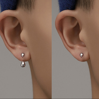 Nauji "Punk Trend Water Drop" formos auskarai vyrams Moterų asmenybės Hiphop nerūdijančio plieno auskarai su smeigtukais poros vakarėliui