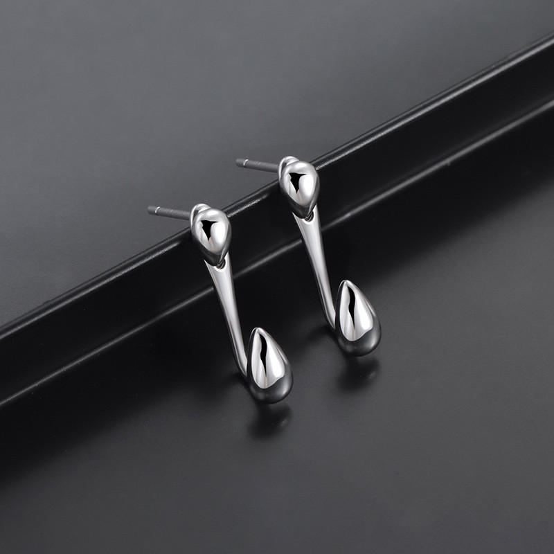 Νέο Punk Trend Water Drop Shape Stud σκουλαρίκια για άνδρες Γυναικεία Προσωπικότητα Hiphop Σκουλαρίκι από ανοξείδωτο ατσάλι Κοσμήματα για ζευγάρια
