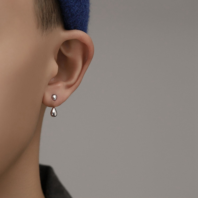 Νέο Punk Trend Water Drop Shape Stud σκουλαρίκια για άνδρες Γυναικεία Προσωπικότητα Hiphop Σκουλαρίκι από ανοξείδωτο ατσάλι Κοσμήματα για ζευγάρια