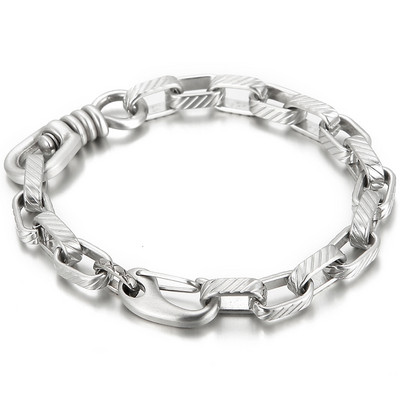 Retro Punk Twill sagtimi nerūdijančio plieno riešų apyrankės vyrams Madinga geometrinė rankinė grandinėlė 8MM Viking Homme raištelis papuošalai