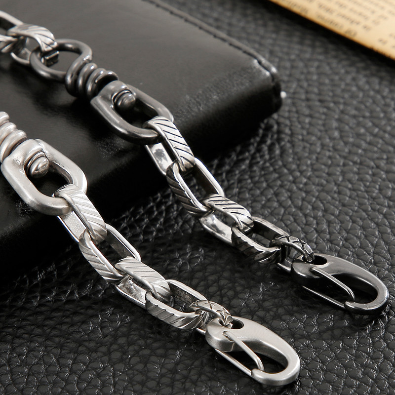 Retro Punk Twill Pandlaga roostevabast terasest randmekäevõrud meestele Moodne geomeetriline käekett 8MM Viking Homme käepael Ehted