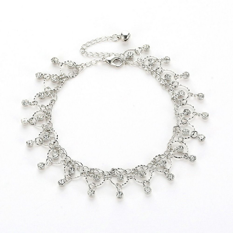 Ehted Lihtne Rhinestone Girt Tantsuaksessuaarid Moeehted Bohemia jalavõrud Korea stiilis jalavõrud Naiste jalakett