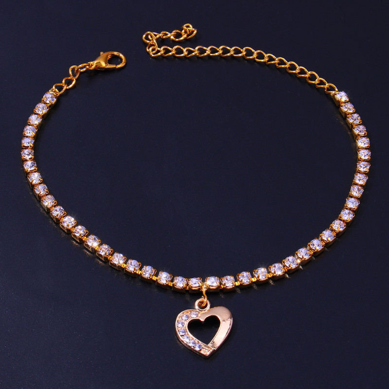 Moodsad jalavõrud naistele Tüdrukute kristallist südamekett rand Seksikas sandaal Imeline käevõru, kingitus parimale sõbrale