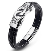 Modes vintage ķeltu rūnu ziemeļu āmurs ādas rokassprādze Punk stila personība vīriešu roka ikdienas rotaslietas dāvana