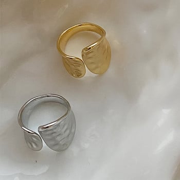 Foxanry Минималистични златни пръстени за жени, двойки, нова мода, ретро, пънк, неправилни геометрични бижута за рожден ден, подаръци