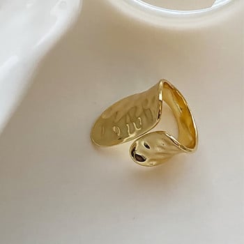 Foxanry Минималистични златни пръстени за жени, двойки, нова мода, ретро, пънк, неправилни геометрични бижута за рожден ден, подаръци