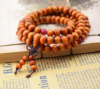 Pulseras 108 helmed 6 mm naturaalsest sandlipuust Buddha Buddha puidust palvehelmes Mala Unisex meeste käevõrud ja käevõrud ehted