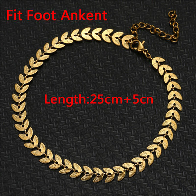 Αξεσουάρ κοσμήματα ποδιών παραλίας MinaMaMa Μονόστρωμα από ανοξείδωτο ατσάλι με δίσκο καρδιών με παγιέτες για γυναίκες με αλυσίδα ποδιών