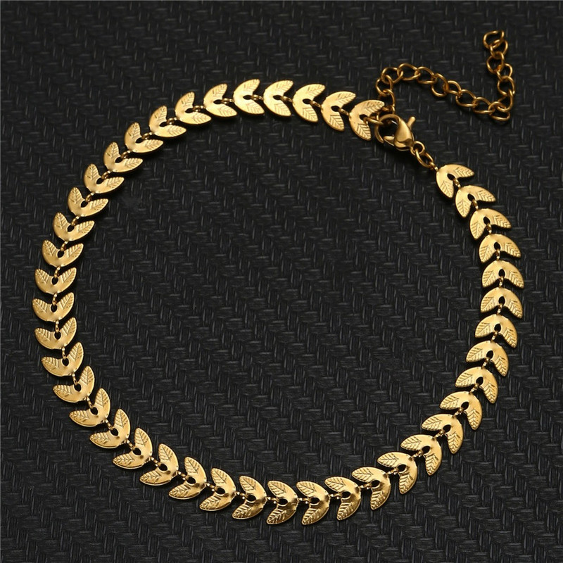 Αξεσουάρ κοσμήματα ποδιών παραλίας MinaMaMa Μονόστρωμα από ανοξείδωτο ατσάλι με δίσκο καρδιών με παγιέτες για γυναίκες με αλυσίδα ποδιών