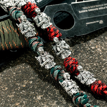 MKENDN скандинавски пиратски гривни Мъжки тъкани ремъци за въже за оцеляване на открито Гривна Антични викинги Воин мъниста Пънк бижута Подарък
