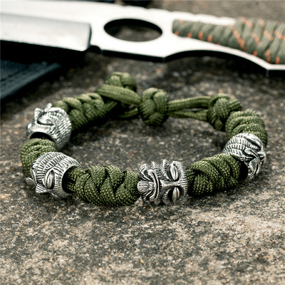 MKENDN Põhjala mereröövlite käevõrud, meeste õues kootud pael, ellujäämisnöör, antiikne viikingid, sõdalane helmed, punk ehted, kingitus