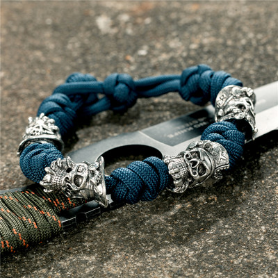 MKENDN Põhjala mereröövlite käevõrud, meeste õues kootud pael, ellujäämisnöör, antiikne viikingid, sõdalane helmed, punk ehted, kingitus