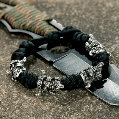 MKENDN Põhjala mereröövlite käevõrud, meeste õues kootud pael, ellujäämisnöör, antiikne viikingid, sõdalane helmed, punk ehted, kingitus