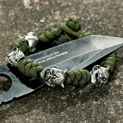 MKENDN Põhjala mereröövlite käevõrud, meeste õues kootud pael, ellujäämisnöör, antiikne viikingid, sõdalane helmed, punk ehted, kingitus