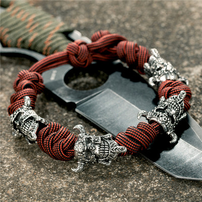 MKENDN Põhjala mereröövlite käevõrud, meeste õues kootud pael, ellujäämisnöör, antiikne viikingid, sõdalane helmed, punk ehted, kingitus