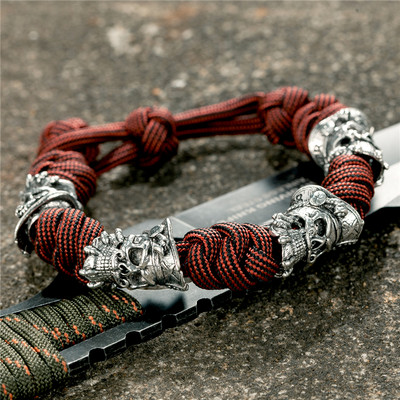 MKENDN Põhjala mereröövlite käevõrud, meeste õues kootud pael, ellujäämisnöör, antiikne viikingid, sõdalane helmed, punk ehted, kingitus