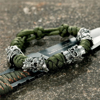 MKENDN Põhjala mereröövlite käevõrud, meeste õues kootud pael, ellujäämisnöör, antiikne viikingid, sõdalane helmed, punk ehted, kingitus