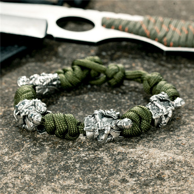 MKENDN Põhjala mereröövlite käevõrud, meeste õues kootud pael, ellujäämisnöör, antiikne viikingid, sõdalane helmed, punk ehted, kingitus