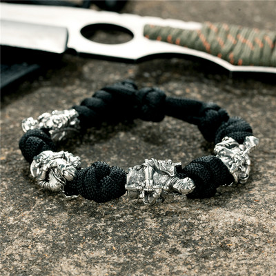 MKENDN Põhjala mereröövlite käevõrud, meeste õues kootud pael, ellujäämisnöör, antiikne viikingid, sõdalane helmed, punk ehted, kingitus