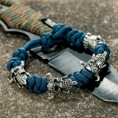 MKENDN Põhjala mereröövlite käevõrud, meeste õues kootud pael, ellujäämisnöör, antiikne viikingid, sõdalane helmed, punk ehted, kingitus