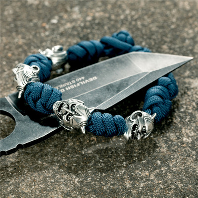 MKENDN Põhjala mereröövlite käevõrud, meeste õues kootud pael, ellujäämisnöör, antiikne viikingid, sõdalane helmed, punk ehted, kingitus