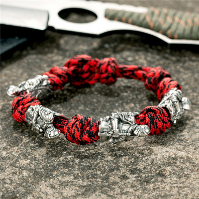 MKENDN Põhjala mereröövlite käevõrud, meeste õues kootud pael, ellujäämisnöör, antiikne viikingid, sõdalane helmed, punk ehted, kingitus