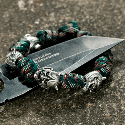 MKENDN Põhjala mereröövlite käevõrud, meeste õues kootud pael, ellujäämisnöör, antiikne viikingid, sõdalane helmed, punk ehted, kingitus