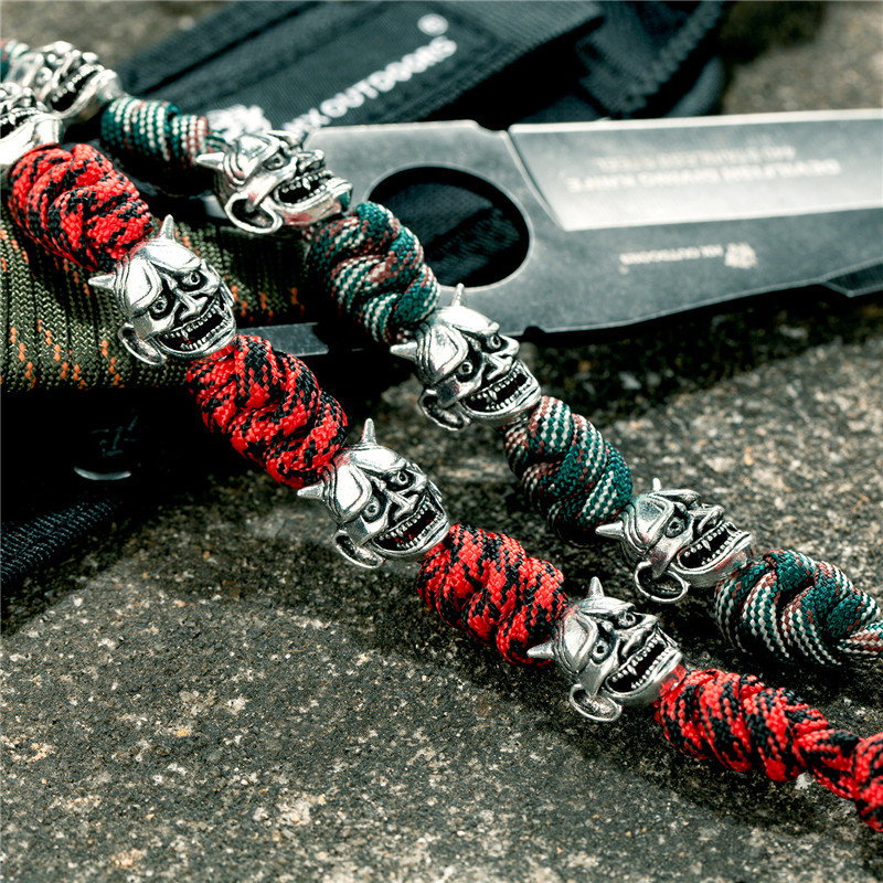 MKENDN Põhjala mereröövlite käevõrud, meeste õues kootud pael, ellujäämisnöör, antiikne viikingid, sõdalane helmed, punk ehted, kingitus