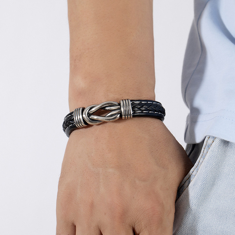 Punk vyrų odinė apyrankė Nuimama magnetinė sagtis Hiphop Braclet Homme Dovana Jam Senoviniai papuošalai Priedai Pulsera Hombre