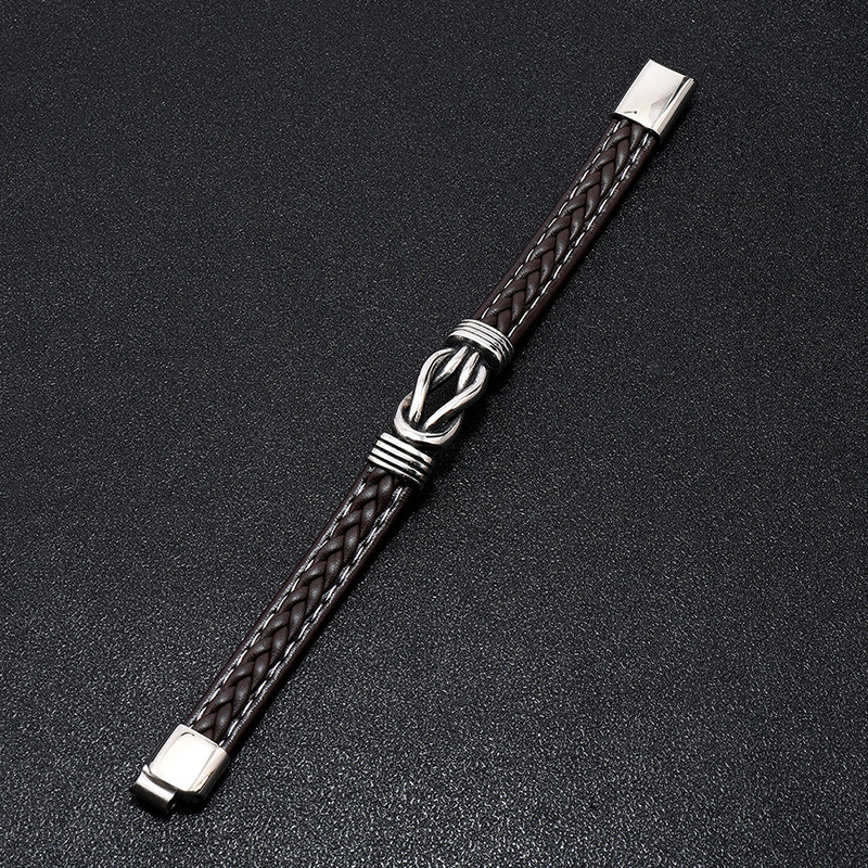 Punk vyrų odinė apyrankė Nuimama magnetinė sagtis Hiphop Braclet Homme Dovana Jam Senoviniai papuošalai Priedai Pulsera Hombre