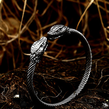 BEIER New Cool Punk Animal Bracelet For Man 316 Stainless Steel Fashion Snake Viper Bangle Ανδρικό κόσμημα υψηλής ποιότητας BRG-046
