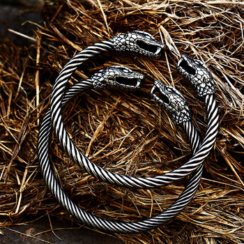 BEIER Нова готина пънк гривна с животни за мъж 316 модна гривна от неръждаема стомана Snake Viper Мъжки висококачествени бижута BRG-046