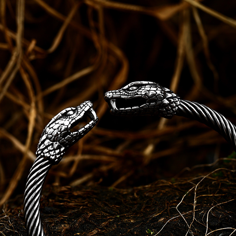 BEIER uus lahe punk loomade käevõru mehele 316 roostevabast terasest mood madu rästik käevõru mehe kvaliteetne ehe BRG-046