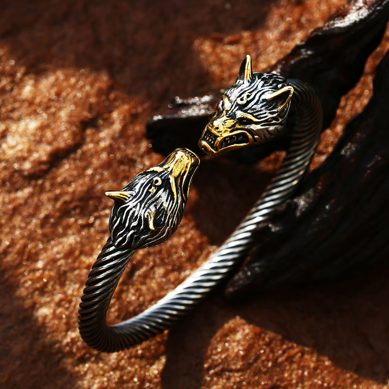 BEIER nauja šauni apyrankė vyrui 316 nerūdijančio plieno apyrankė vyro vilko papuošalai BRG-032