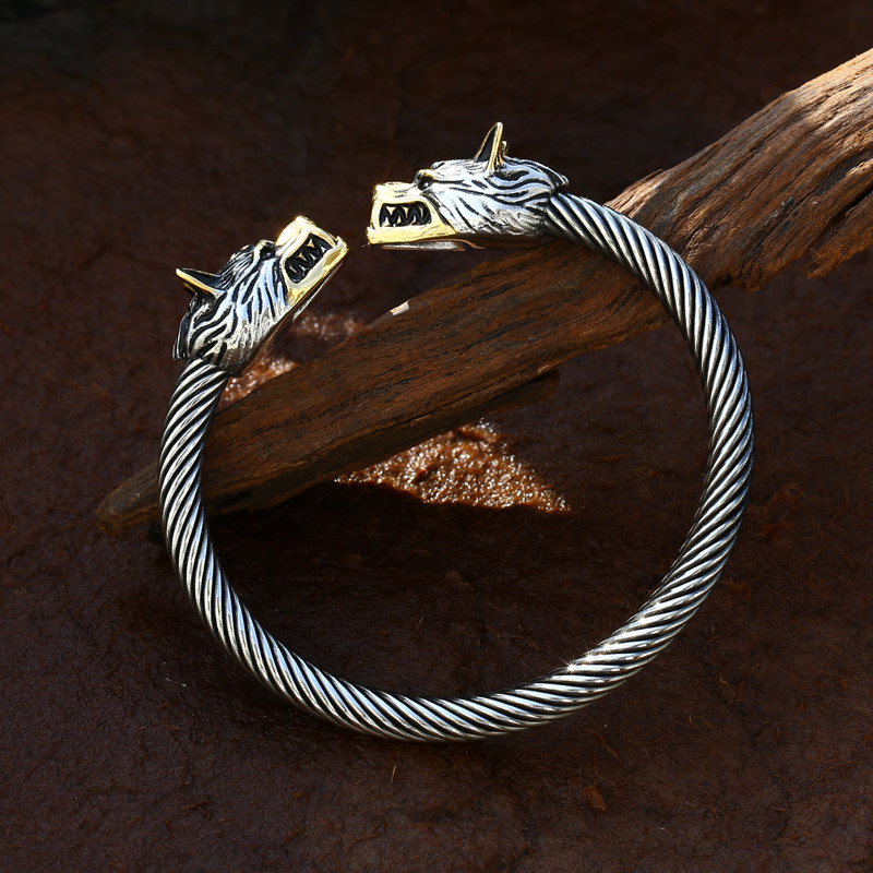 BEIER nauja šauni apyrankė vyrui 316 nerūdijančio plieno apyrankė vyro vilko papuošalai BRG-032