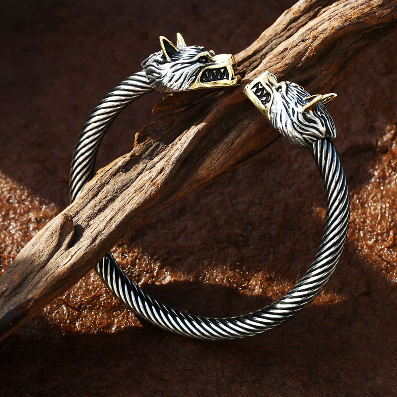 BEIER nauja šauni apyrankė vyrui 316 nerūdijančio plieno apyrankė vyro vilko papuošalai BRG-032