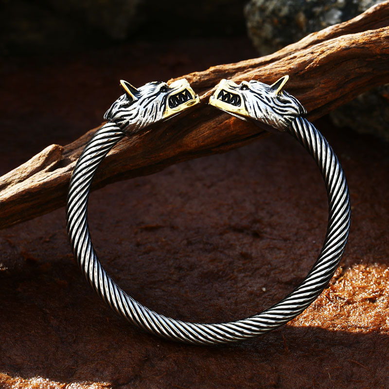 BEIER nauja šauni apyrankė vyrui 316 nerūdijančio plieno apyrankė vyro vilko papuošalai BRG-032