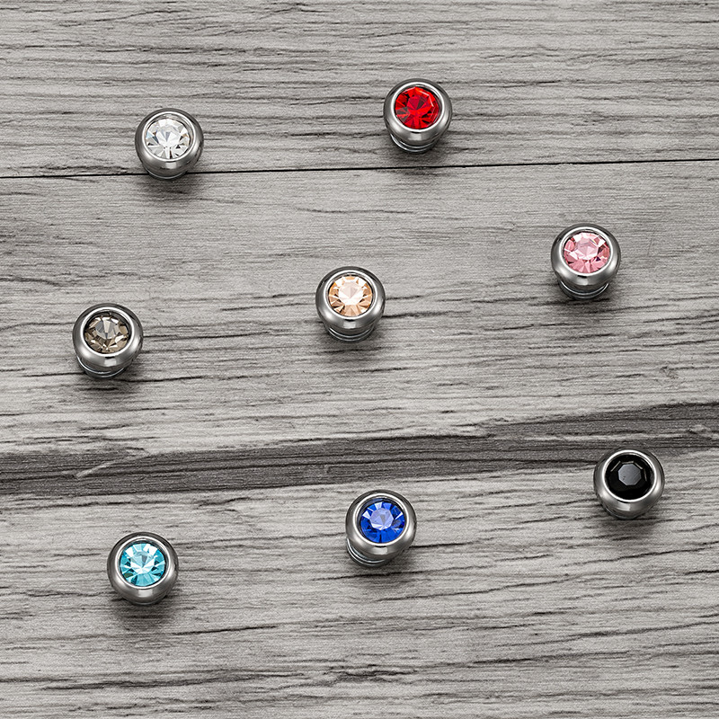 Nealergijski kamenčići u boji Trend štipaljka za uši Muškarci, djevojke, zakovice za uši od nehrđajućeg čelika, modni magnetski nakit za uši bez probušenih ušiju