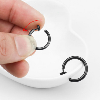 2 τμχ Σκουλαρίκια με κλιπ αυτιών με ελατήρια με κρίκο για γυναίκες για άντρες Ανοξείδωτο ατσάλι Ανώδυνο No Piercing Stealth Fake Ear Jewelry 8-16mm