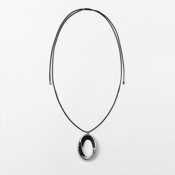 2024 ZAA Винтидж кръгла метална геометрична висулка Колие за жени Модни бижута за врата Аксесоари за празнични партита