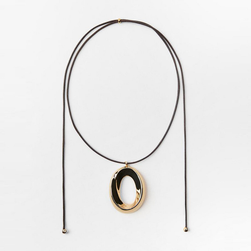 2024 ZAA Vintage ümmargune metallist geomeetriline ripatsiga kaelakee naistele Moodne kaelaehted, pühadepeo aksessuaarid