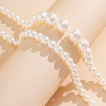 IngeSight.Z Κομψό 2 τμχ/σετ Κολιέ κολιέ με μαργαριτάρια με χάντρες κολιέ για γυναίκες 2023 Δώρο κοσμημάτων γάμου