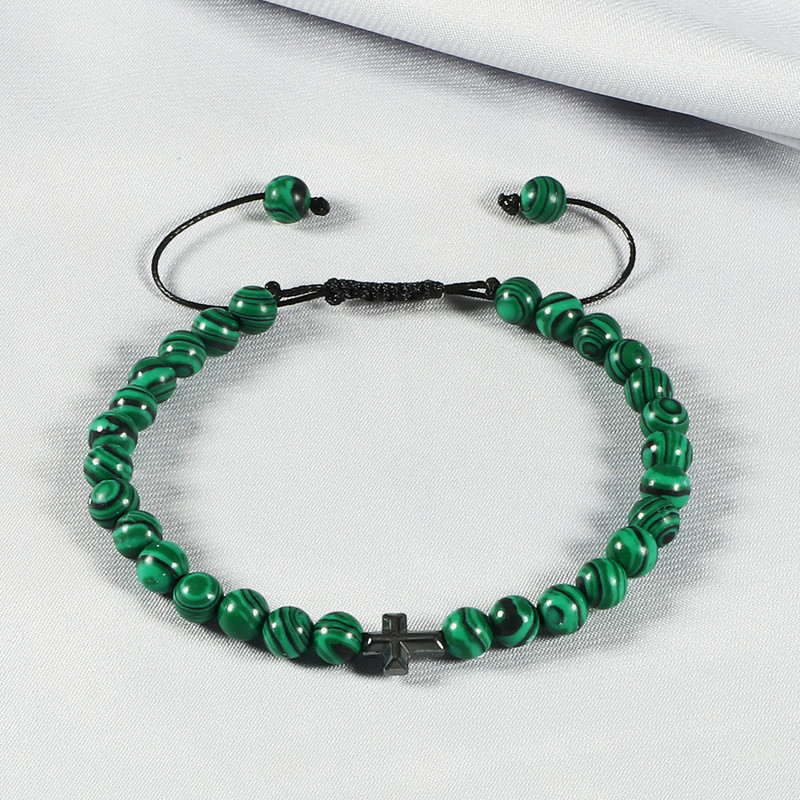 6 mm juodos spalvos apyrankės su karoliukais, hematito kryžius, vyrų tigro akis, natūralus akmuo, rankų darbo apyrankės, energetinės apyrankės, papuošalai