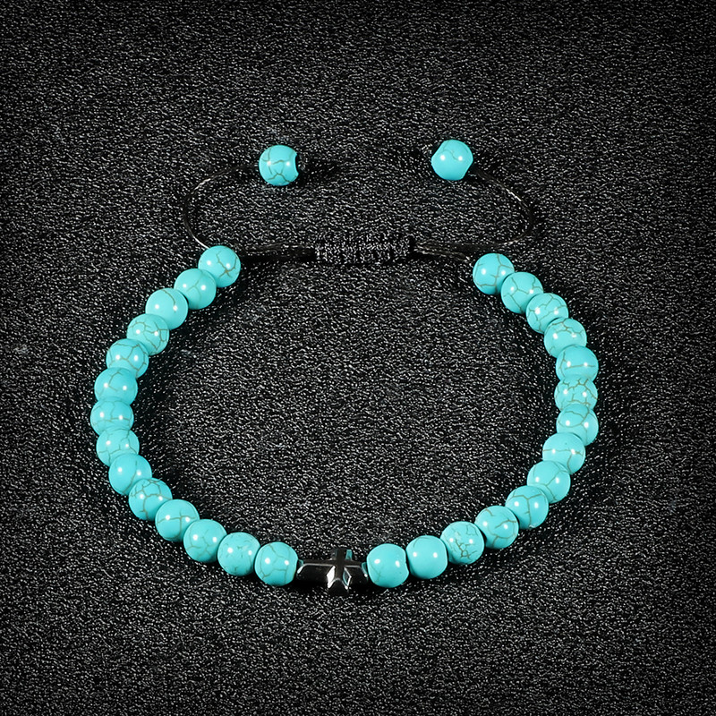 6 mm juodos spalvos apyrankės su karoliukais, hematito kryžius, vyrų tigro akis, natūralus akmuo, rankų darbo apyrankės, energetinės apyrankės, papuošalai