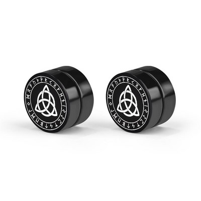 1 pár gótikus viking rúnák fülbevaló férfi fiúknak rock punk rozsdamentes acél farkasfejű iránytű kelta csomós fülbevaló