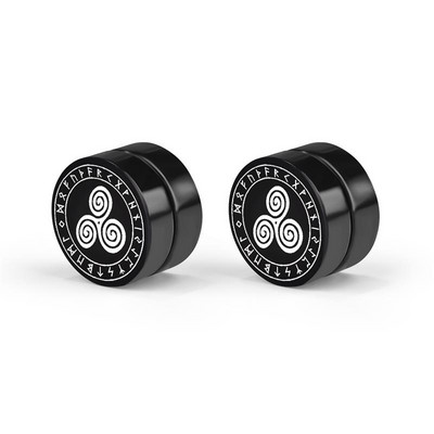 1 pár gótikus viking rúnák fülbevaló férfi fiúknak rock punk rozsdamentes acél farkasfejű iránytű kelta csomós fülbevaló